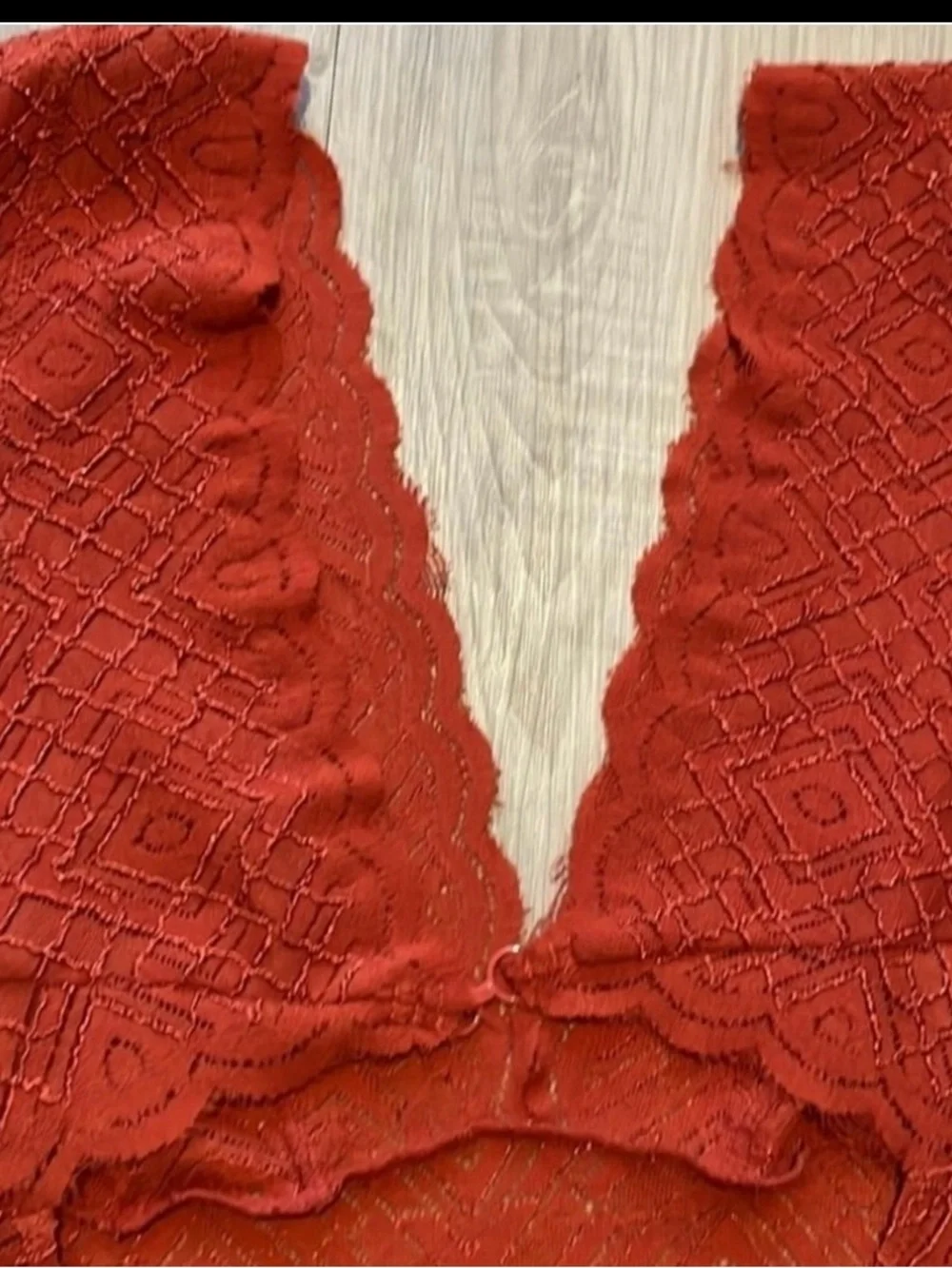 Free People Women’s Deep V Copper Lace Bodysuit Size XS